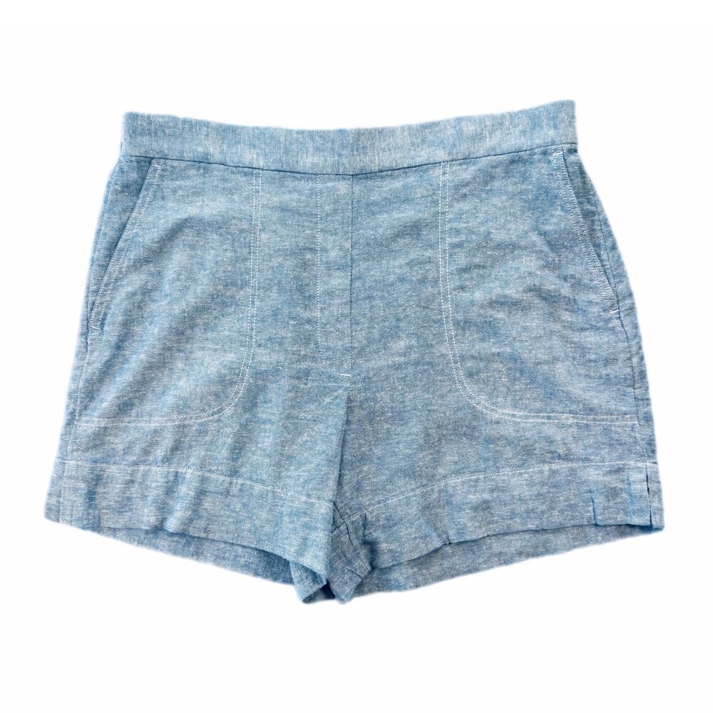 Banana Republic NEW Light Blue Linen Blend Casual Everyday Basic Summer Shorts
